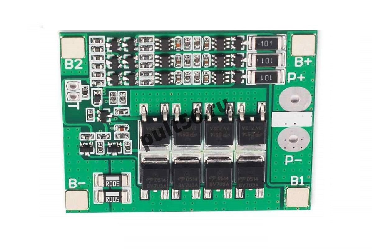 Плата защиты батареи BMS PCM для Li-ion 3S 25 A с балансировкой Плата защиты батареи BMS PCM для Li-ion 3S 25 A с балансировкой